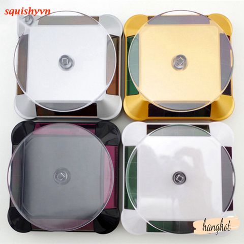 Bàn Xoay 360 Độ Năng Lượng Mặt Trời - Đế Trưng Bày Đồ Trang Sức Tiết Kiệm Năng Lượng, Tốc Độ 3 Vòng/Phút, Chất Liệu ABS Bền Bỉ