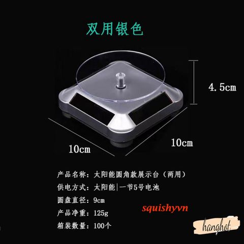 Bàn Xoay 360 Độ Năng Lượng Mặt Trời - Đế Trưng Bày Đồ Trang Sức Tiết Kiệm Năng Lượng, Tốc Độ 3 Vòng/Phút, Chất Liệu ABS Bền Bỉ