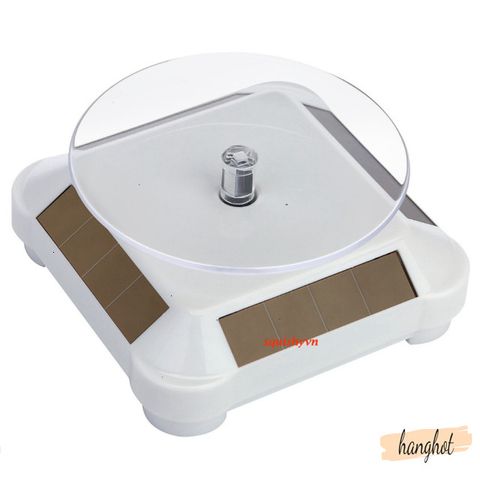 Bàn Xoay 360 Độ Năng Lượng Mặt Trời - Đế Trưng Bày Đồ Trang Sức Tiết Kiệm Năng Lượng, Tốc Độ 3 Vòng/Phút, Chất Liệu ABS Bền Bỉ