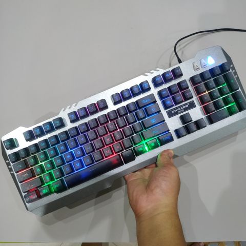 Combo Bàn Phím Chuột Gaming EWEADN K005 - Bàn Phím Giả Cơ LED RGB 7 Màu Chống Nước, Đối Tác Hoàn Hảo Cho Game Thủ
