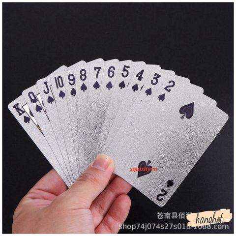 Bộ Bài Tây Cao Cấp 52 Lá Nhựa Mạ Bạc Chống Thấm - May Mắn Tài Lộc, Bền Bỉ và Không Gãy