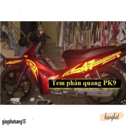 Bộ Tem Phản Quang Dán Vành Xe Máy, Xe Đạp Điện & Ô Tô - Trang Trí Đẹp Mắt - Chất Lượng Cao, Nhiều Màu Sắc