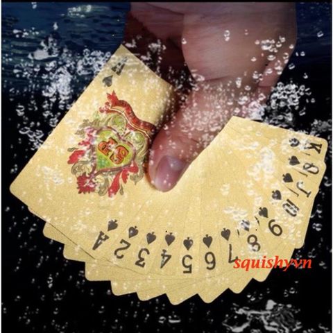 Bộ Bài Tây Chống Thấm Nước 24k - Tú Lơ Khơ Mạ Vàng Sang Trọng, Quân Bài Tài Lộc Đem May Mắn Cho Mỗi Ngôi Nhà