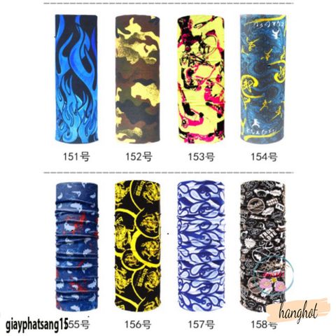 Khăn Đa Năng Chống Nắng Thời Trang - Vải Cotton Mềm Mại Cho Đi Phượt Xe Máy, Nhiều Màu Sắc Ngẫu Nhiên, Dành Cho Nam Nữ
