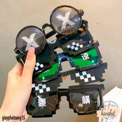 Mắt Kính Mosaic Thug Life Phong Cách Hip Hop UV400 cho Nam Nữ - Kính Mát Độc Đáo Thời Trang Năng Động