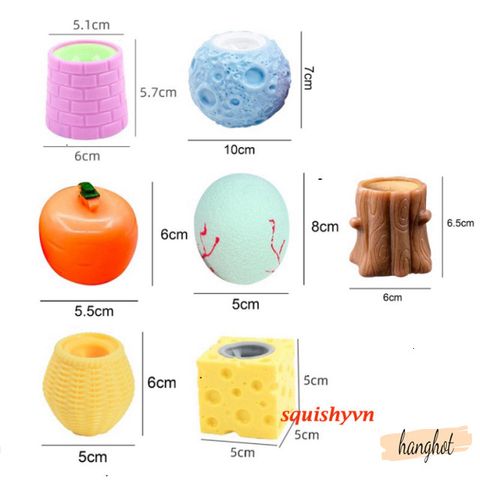 Bóp Nén Hình Thú Squishy Đàn Hồi Giảm Stress - Đồ Chơi Thú Cưng Trong Cốc Dễ Thương, Quà Tặng Tuyệt Vời Cho Trẻ Em