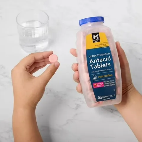 Viên Nhai Giảm Đau Dạ Dày Member’s Mark Ultra Strength Antacid 1000mg - 265 Viên Vị Trái Cây Tổng Hợp, Giảm Ợ Nóng, Khó Tiêu