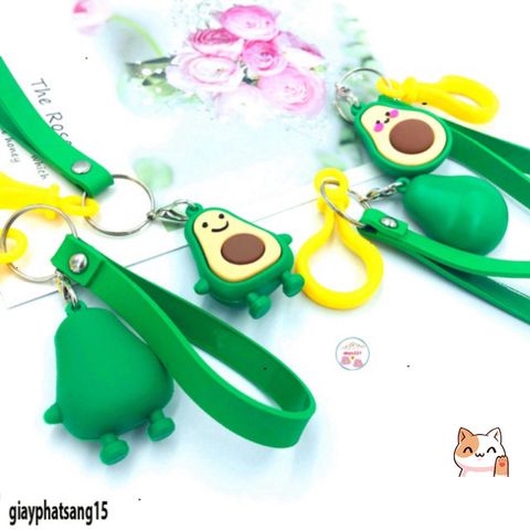 Móc Treo Quả Bơ Xinh Xắn Dễ Thương - Móc Khoá PVC Cỡ Lớn Làm Quà Tặng, Phụ Kiện Thời Trang Cá Tính