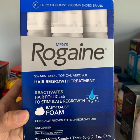 Bọt Mọc Tóc Rogaine 5% Minoxidil Cho Nam - Giải Pháp Hiệu Quả Cho Rụng Tóc - Set 3 Chai Hỗ Trợ Phục Hồi Mái Tóc Giòn Khỏe