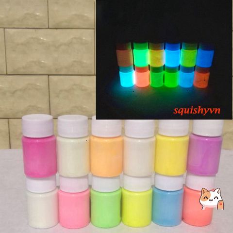Sơn Dạ Quang 20ML Phát Sáng Rực Rỡ - 8 Màu Sắc Không Độc Hại, Chất Lượng Cao Dành Cho Trang Điểm và Nghệ Thuật Halloween
