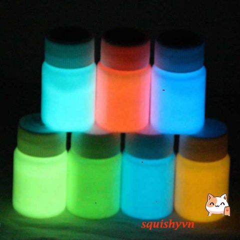 Sơn Dạ Quang 20ML Phát Sáng Rực Rỡ - 8 Màu Sắc Không Độc Hại, Chất Lượng Cao Dành Cho Trang Điểm và Nghệ Thuật Halloween