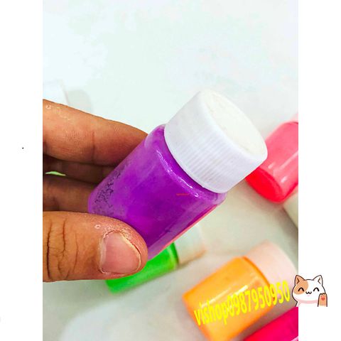 Sơn Dạ Quang 20ML Phát Sáng Rực Rỡ - 8 Màu Sắc Không Độc Hại, Chất Lượng Cao Dành Cho Trang Điểm và Nghệ Thuật Halloween