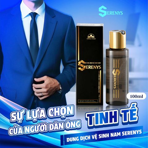 Dung dịch vệ sinh nam Serenys 100ml - Giữ gìn sự sạch sẽ và tự tin mỗi ngày, hỗ trợ sức khỏe sinh sản nam giới.