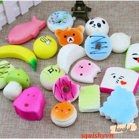 Bộ 30 Móc Khóa Dẻo Squishy Hình Đáng Yêu - Đồ Chơi Giải Tỏa Căng Thẳng, Gói Quà Mát Mẻ, Kích Thước 4-7cm
