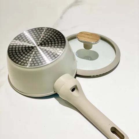 Quánh có nắp Berlinger Haus 16cm màu kem – Chống dính TitanPro, Đáy Turbo, Nắp kính tiện lợi, An toàn, Dễ vệ sinh