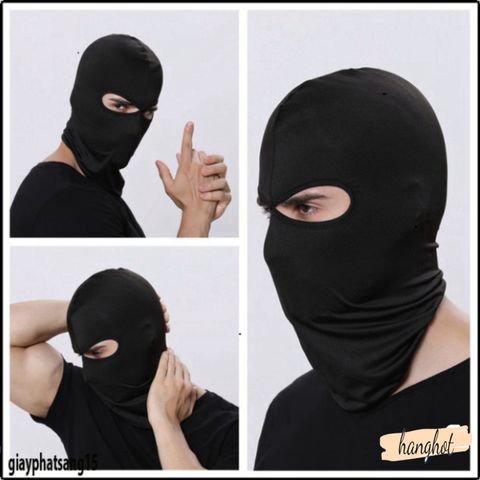 Khăn Che Mặt Ninja Đen - Khẩu Trang Y Tế Đặc Biệt Cho Nam Nữ, Chống Bụi, Chống Nắng, Thoáng Mát 100% Cotton