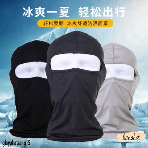 Khăn Che Mặt Ninja Đen - Khẩu Trang Y Tế Đặc Biệt Cho Nam Nữ, Chống Bụi, Chống Nắng, Thoáng Mát 100% Cotton