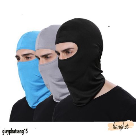 Khăn Che Mặt Ninja Đen - Khẩu Trang Y Tế Đặc Biệt Cho Nam Nữ, Chống Bụi, Chống Nắng, Thoáng Mát 100% Cotton
