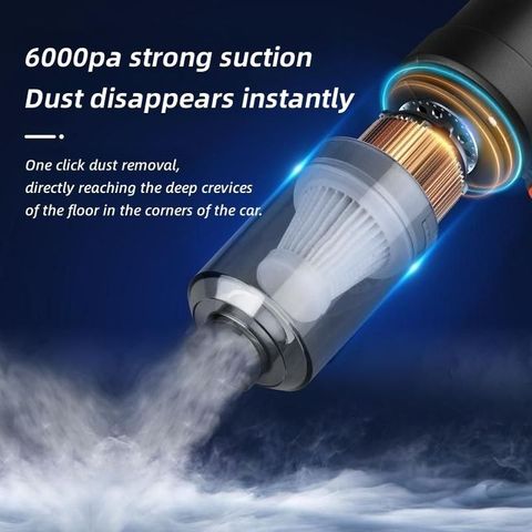 Máy Hút Bụi Cầm Tay Mini Không Dây USB - Công Suất 60W, Dễ Dàng Sạc Lại, Tiện Lợi Để Làm Sạch Nhà Cửa và Xe Hơi