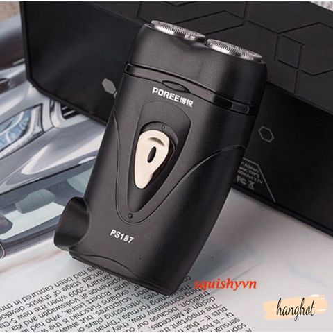 Máy cạo râu Poree PS187 Mini - Công nghệ lưỡi kép 4D, An toàn & Tiết kiệm Thời gian - Phụ Kiện Chăm Sóc Nam 100% Khô