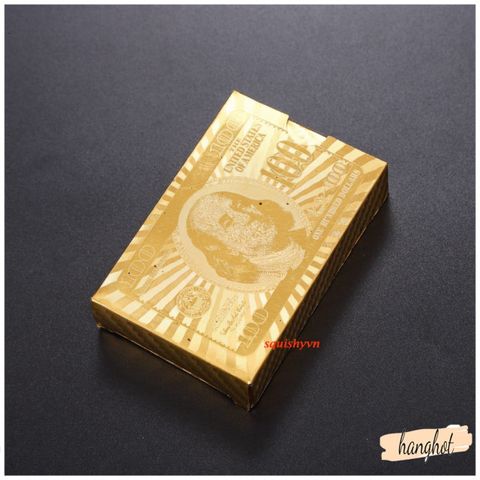 Bộ Bài Tây Mạ Vàng 24k Sang Trọng - Quà Tặng Độc Đáo, Bền Bỉ, Cho Bạn Bè & Đồng Nghiệp - Miễn Phí Vận Chuyển