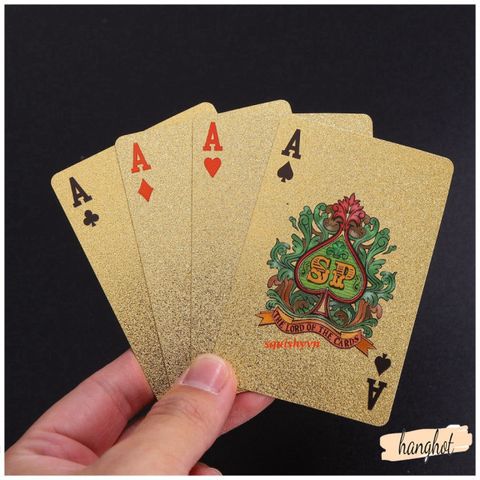 Bộ Bài Tây Mạ Vàng 24k Sang Trọng - Quà Tặng Độc Đáo, Bền Bỉ, Cho Bạn Bè & Đồng Nghiệp - Miễn Phí Vận Chuyển