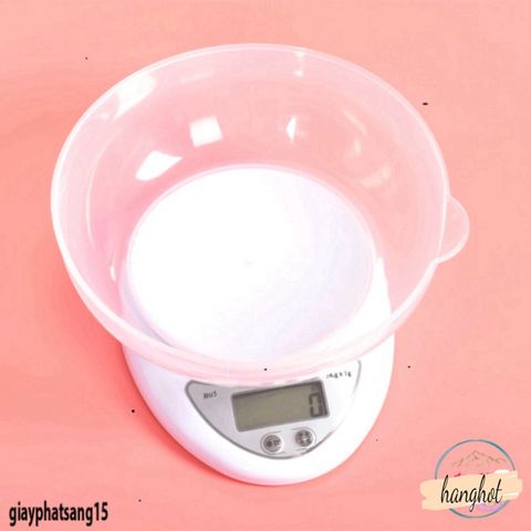 Cân Điện Tử Mini 5kg WH B05 - Cân Chính Xác, Đẹp, Tặng Tô Chứa 800ml, Bảo Hành 12 Tháng, Thích Hợp Cho Bếp và Cân Thực Phẩm