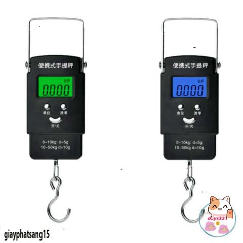 Cân Mini Kỹ Thuật Số 50kg/10g Có Móc Treo - Cân Nhẹ Tiện Dụng Cho Gia Đình, Du Lịch, Mua Sắm