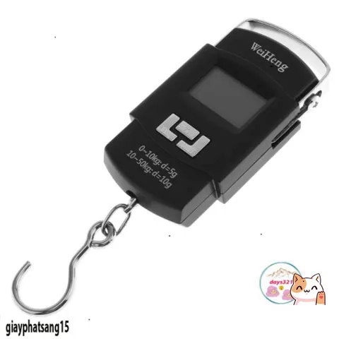 Cân Mini Kỹ Thuật Số 50kg/10g Có Móc Treo - Cân Nhẹ Tiện Dụng Cho Gia Đình, Du Lịch, Mua Sắm