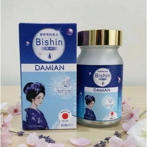 Viên Uống Trắng Da Mờ Nám Damian Chính Hãng - Hỗ Trợ Dưỡng Sáng Da, Giảm Nhăn, Bảo Vệ Da (Hộp 60 Viên)