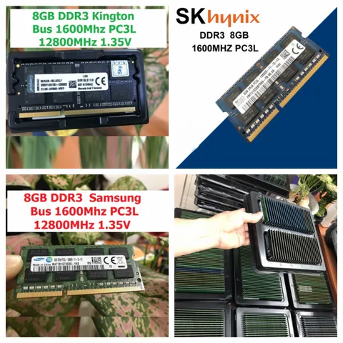 Ram Laptop 8GB DDR3 1600MHz PC3L cho Macbook & Máy Tính Xách Tay - Hynix/Samsung/Kington - Bảo Hành 36 Tháng 1 Đổi 1