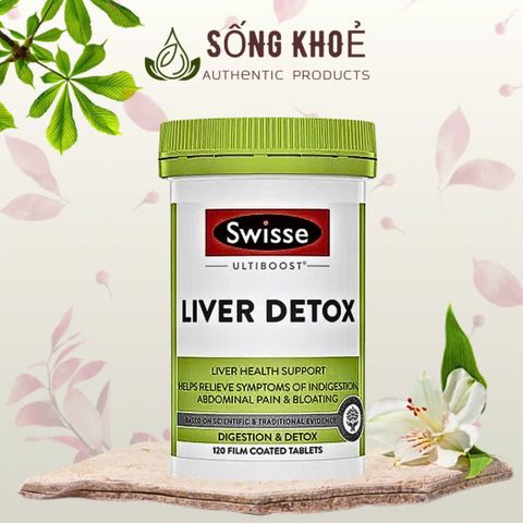 Viên uống bổ gan Swisse Liver Detox - Hỗ trợ chức năng gan, giải độc, tăng cường tiêu hóa - 60 viên từ Úc