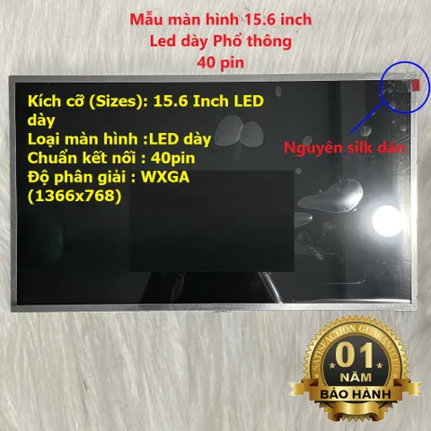 Màn hình Laptop Lenovo 15.6 Inch LED Dày, Độ Phân Giải HD 1366x768, Tương Thích Z570, Z575, V570, V580 - Chính Hãng, Bảo Hành 12 Tháng