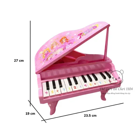 Đàn Piano Đồ Chơi Mini Công Chúa Màu Hồng 24 Phím Có Đèn Nhạc - Quà Tặng Hoàn Hảo Cho Bé Gái Phát Triển Âm Nhạc và Sáng Tạo