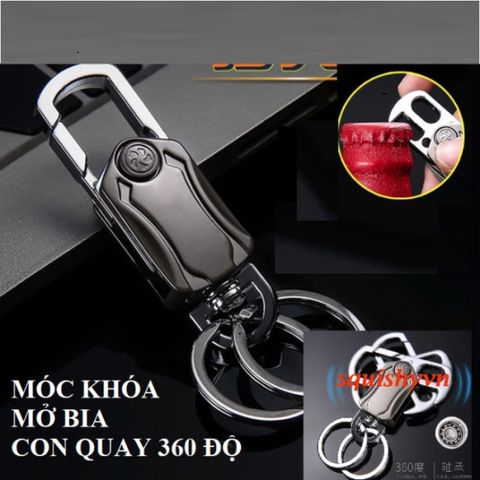 Khóa Chìa Inox Đa Năng - Mở Bia và Con Quay 360 Độ Sang Trọng, Quà Tặng Độc Đáo cho Bạn Bè và Người Thân