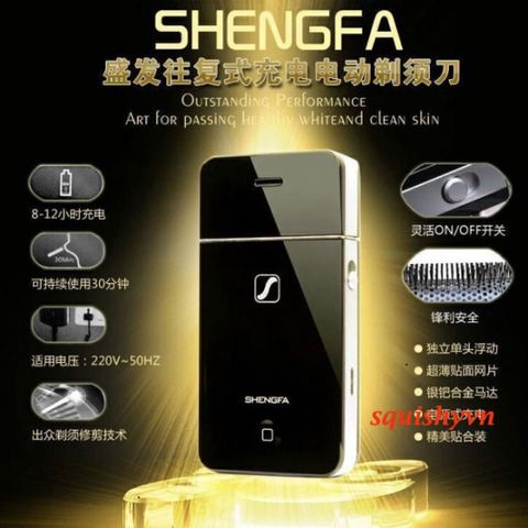 Máy Cạo Râu SHENGFA F5 Sạc Điện - Thiết Kế Đẹp, Tiện Lợi, Tỉa Râu, Dùng Liên Tục 30 Phút - Quà Tặng Hoàn Hảo Cho Nam Giới