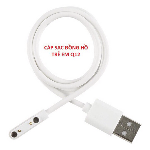 Cáp Sạc Nam Châm Đồng Hồ Trẻ Em Chống Nước Q20, Q12, S12, S2 - Dây Sạc Từ Tính Tiện Lợi, USB 70cm
