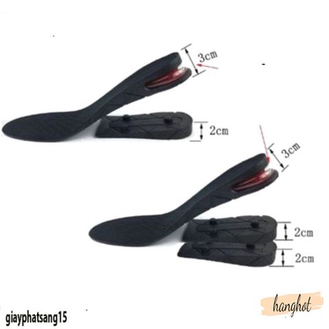 Lót Giày Tăng Chiều Cao Đệm Khí Điều Chỉnh 3cm-7cm, Phụ Kiện Thể Thao Size 35-44 Cho Nam Nữ - Tăng Tự Tin Mỗi Bước Đi
