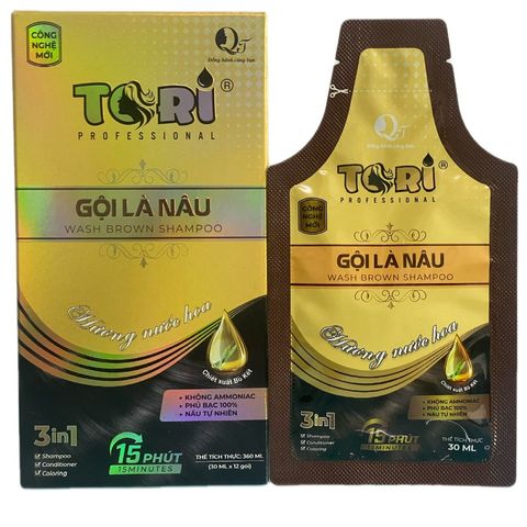 Dầu Gội Phủ Bạc Tori - Không Amoniac, Hương Nước Hoa Tự Nhiên - Giải Pháp Che Phủ Tóc Bạc Hiệu Quả, Chăm Sóc Tóc Mềm Mượt