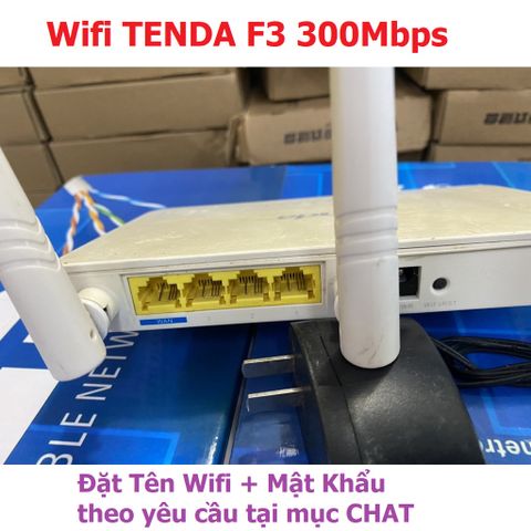 Bộ Phát Wifi Tenda F3 300Mbps Đã Qua Sử Dụng - Router Không Dây 3 Ăng Ten, Hướng Dẫn Cài Đặt Tiếng Việt, Bảo Hành 3 Tháng