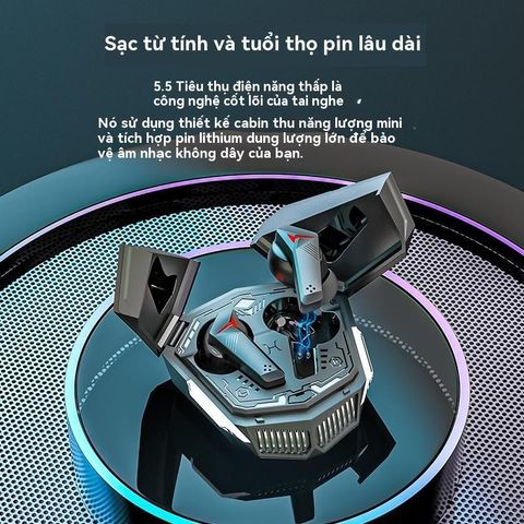 Tai Nghe Bluetooth DX-26 TWS 5.5 - Tai Nghe Gaming Chống Nước, Chống Ồn, Âm Thanh HIFI, Pin Lâu, Đen