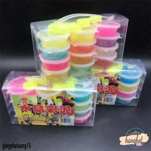 Khay 12 Hộp Hồ Cốt Kim Tuyến Đồ Chơi Slime - Sắc Màu Tươi Sáng, Thú Vị Cho Trẻ Em, Đồ Chơi Giá Rẻ, Sáng Tạo!