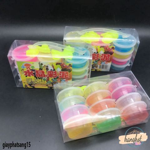 Khay 12 Hộp Hồ Cốt Kim Tuyến Đồ Chơi Slime - Sắc Màu Tươi Sáng, Thú Vị Cho Trẻ Em, Đồ Chơi Giá Rẻ, Sáng Tạo!