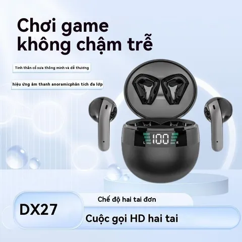 Tai Nghe Bluetooth Không Dây DX27 TWS 5.5 - Âm Thanh HIFI, Chống Nước IPX57, Chống Ồn, Thời Gian Pin Lâu, Tai Nghe Game Cao Cấp