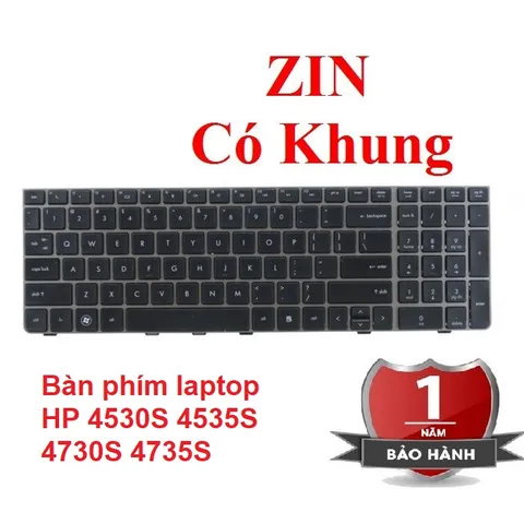 Bàn phím Laptop HP 4530S 4535S 4730S 4735S Zin Chính Hãng - Phụ Kiện Laptop Chất Lượng Cao Có Khung