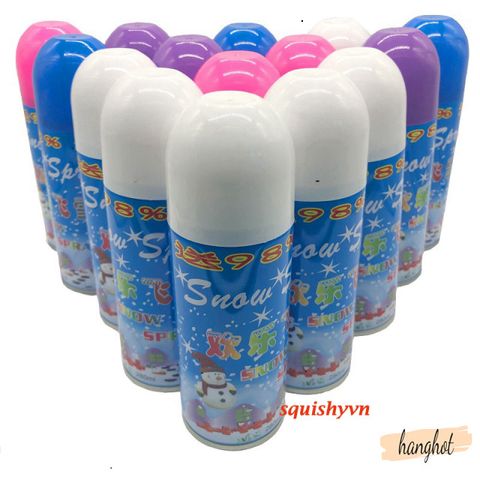 Bộ 5 Bình Xịt Tuyết Trang Trí 210ml - An Toàn, Không Tan Chảy, Hoàn Hảo Cho Lễ Giáng Sinh và Dịp Lễ Hội