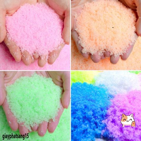 Tuyết Nhân Tạo 1kg - Trang Trí Giáng Sinh Ông Già Noel & Nguyên Liệu Slime Mây - Tuyết Giả Phát Sáng Thắng Lợi