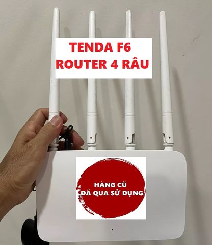 Bộ phát Wifi 4 râu TENDA F6 HÀNG CŨ - Tốc độ 300Mbps, kết nối ổn định, lý tưởng cho mạng internet gia đình và văn phòng