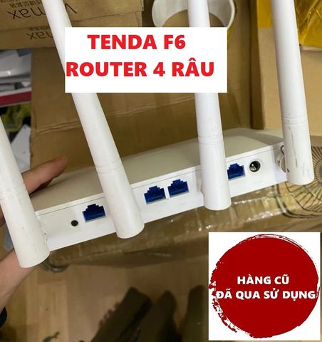 Bộ phát Wifi 4 râu TENDA F6 HÀNG CŨ - Tốc độ 300Mbps, kết nối ổn định, lý tưởng cho mạng internet gia đình và văn phòng