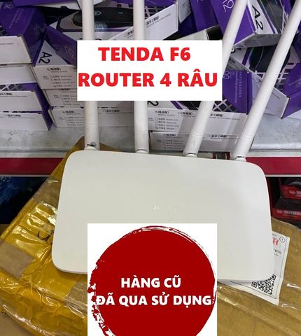 Bộ phát Wifi 4 râu TENDA F6 HÀNG CŨ - Tốc độ 300Mbps, kết nối ổn định, lý tưởng cho mạng internet gia đình và văn phòng
